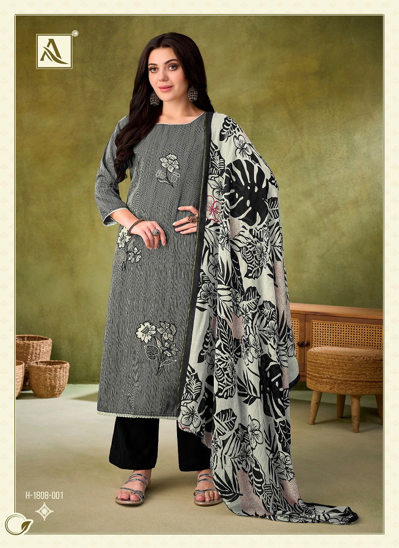 Alok Vihani Embroidered Printed Dress Material Collection